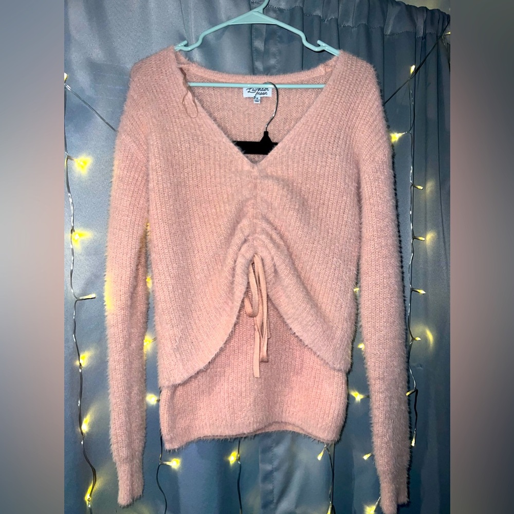Lavender Moon 2pc Pink Sweater Set